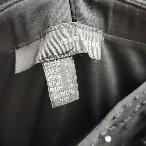 Groupe J.S. Black Spaghetti Strap Dress with Lace Detail Size 4 - Picture 5 of 8